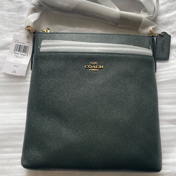 Coach Crossgrain Leather Kitt Amazon Green - Picture 5 of 9